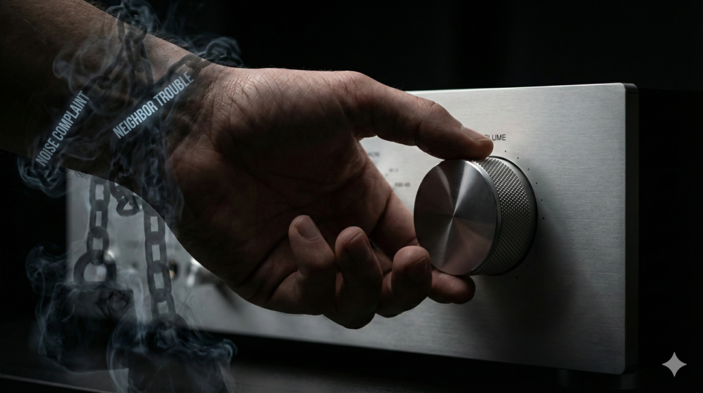 映画のセリフが小さくて音量を上げるイメージの図